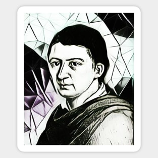 Friedrich Schlegel Black and White Portrait | Friedrich Schlegel Artwork 3 Sticker